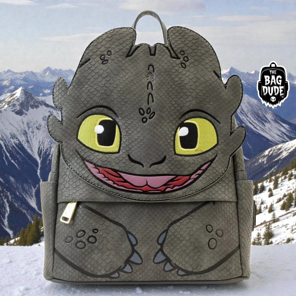 Loungefly DreamWorks How To Train Your Dragon Toothless Grey Cosplay Mini Backpa